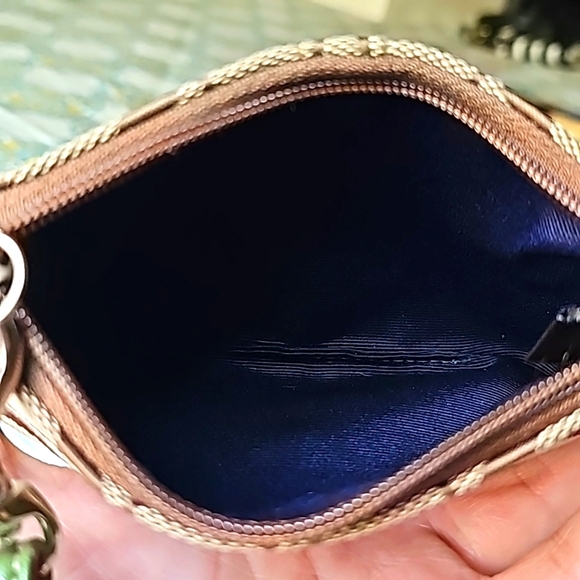 Vintage Coach Signature Jacquard Canvas Wristlet - Picture 3 of 8